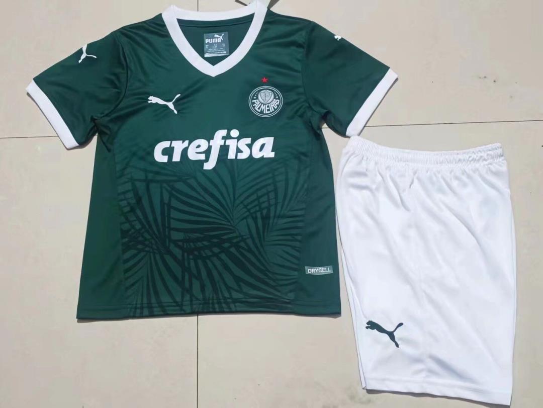Kids-Palmeiras 22/23 Home Soccer Jersey